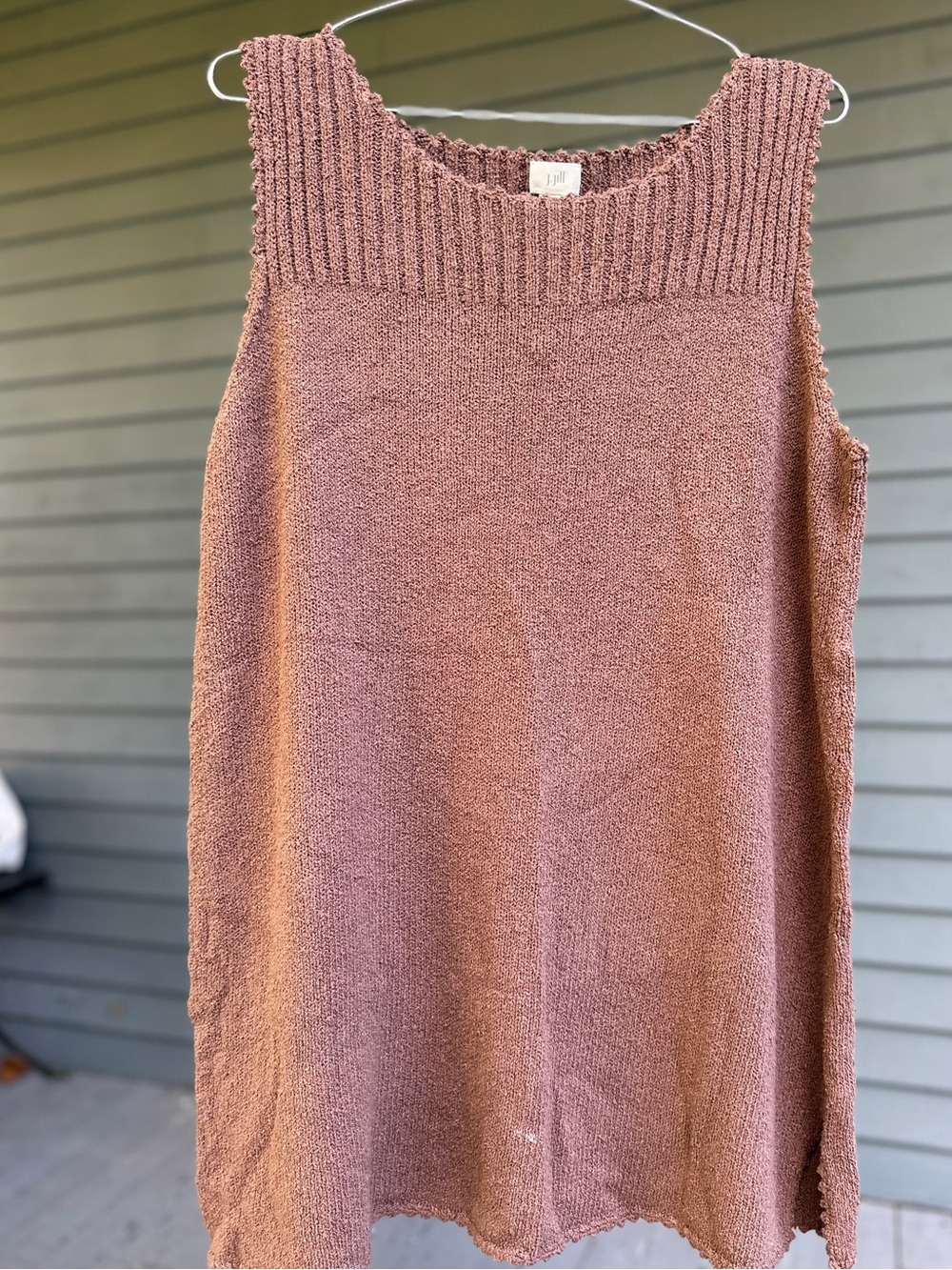 J. Jill Brown Knit Tank Sweater